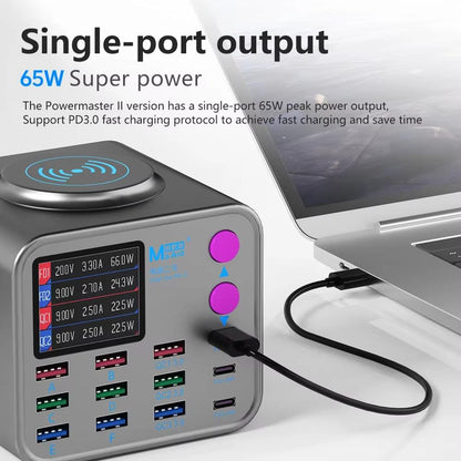 Incarcator Statie MaAnt DianBa No.2 QI, 300W, 3A, 3 x USB-C - 9 x USB-A, Gri
