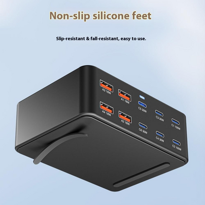 Incarcator Statie OEM HW66, 330W, 5A, 4 x USB-A - 6 x USB-C, Negru