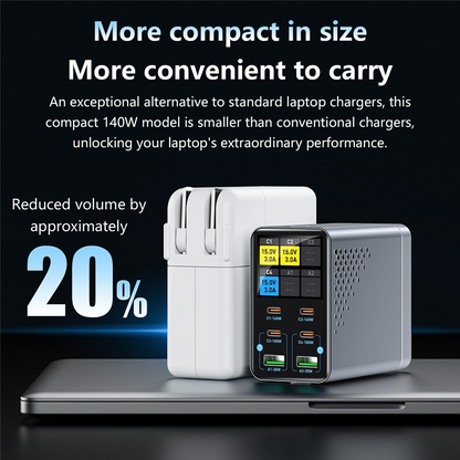 Incarcator Statie OEM WLX-G3, 140W, 5A, 2 x USB-A - 4 x USB-C, Gri