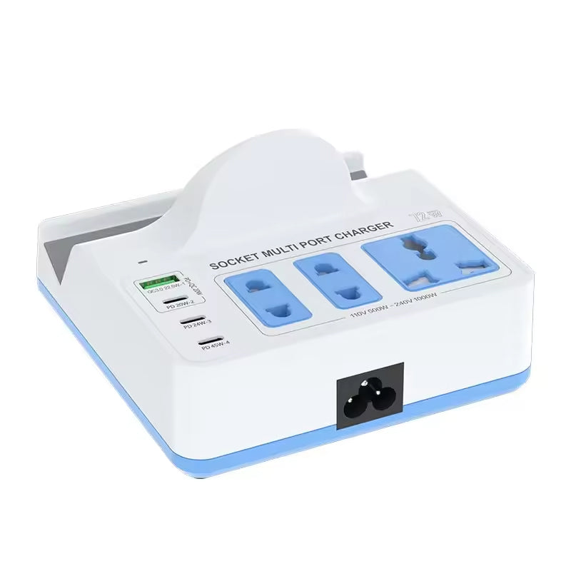 Incarcator Statie Relife RL-309H QI, 72W, 1 x USB-A - 3 x USB-C, Alb