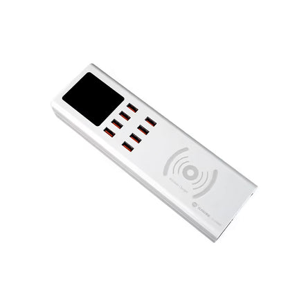 Incarcator Statie Sunshine SS-309WD QI, 40W, 2.4A, 8 x USB-A, Alb