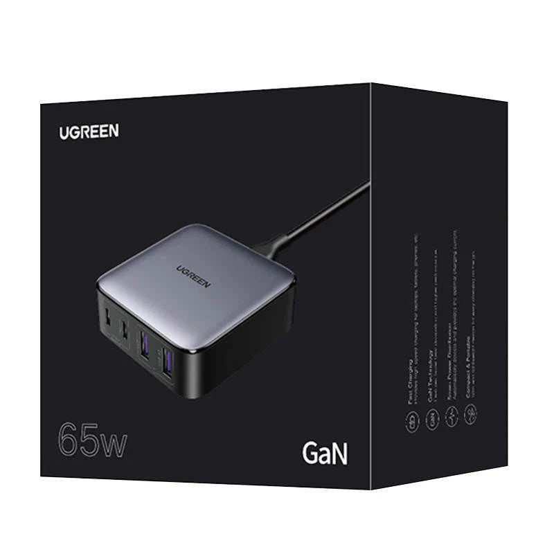 Incarcator Statie UGREEN CD327 Nexode, 65W, 3.25A, 2 x USB-A - 2 x USB-C, Negru