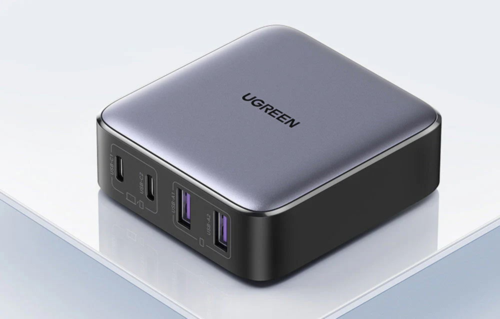 Incarcator Statie UGREEN CD327 Nexode, 65W, 3.25A, 2 x USB-A - 2 x USB-C, Negru