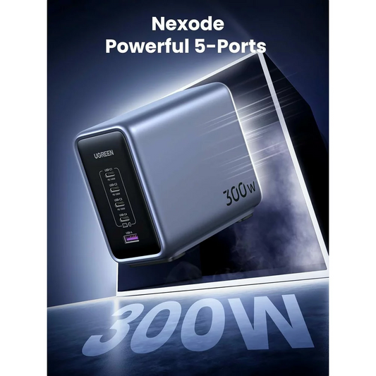 Incarcator Statie UGREEN CD333 Nexode, 300W, 5A, 1 x USB-A - 4 x USB-C, Gri, Resigilat