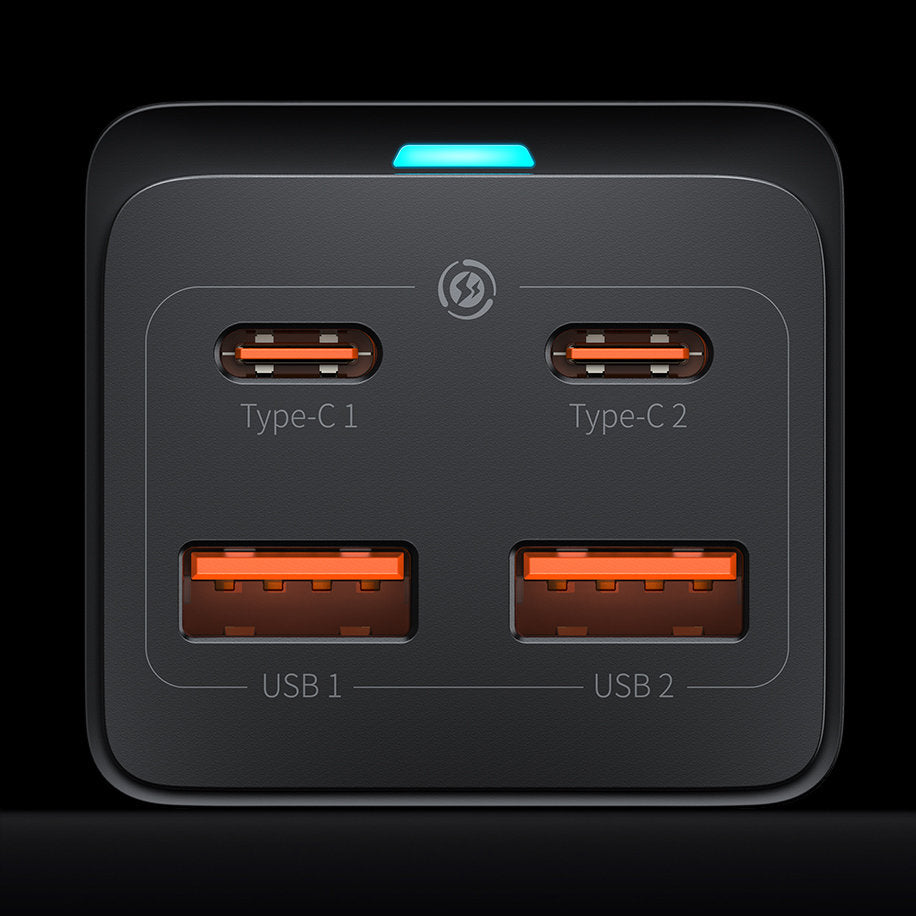 Incarcator Statie USB-C Baseus GaN3 Pro, 100W, 5A, 2 x USB-A - 2 x USB-C, Negru, Resigilat CCGP000101