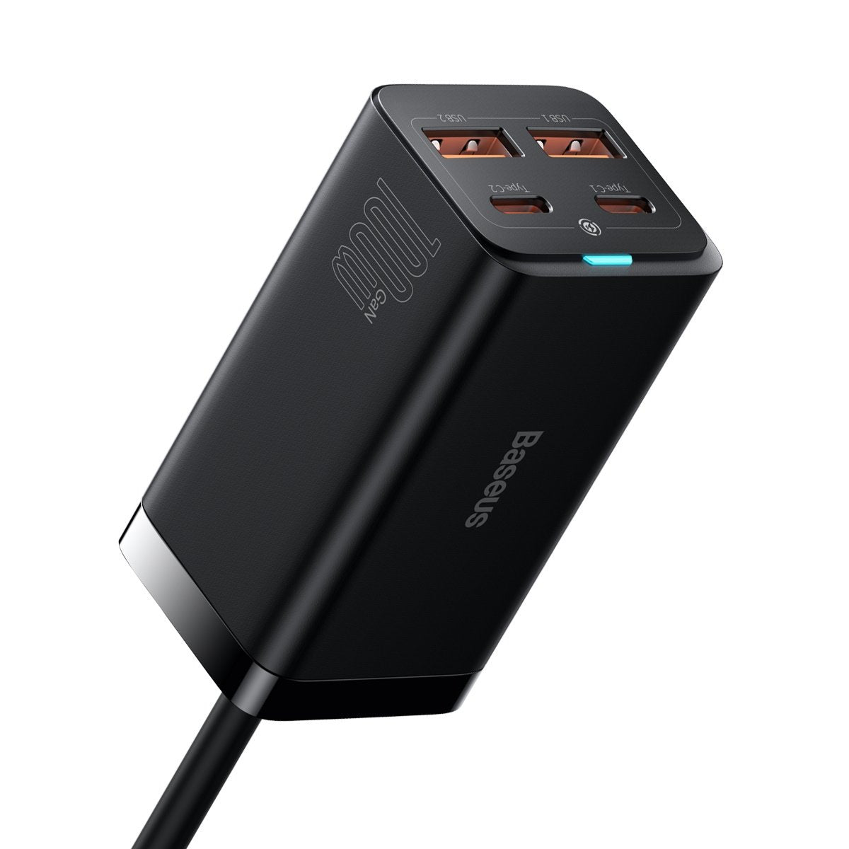 Incarcator Statie USB-C Baseus GaN3 Pro, 100W, 5A, 2 x USB-A - 2 x USB-C, Negru, Resigilat CCGP000101