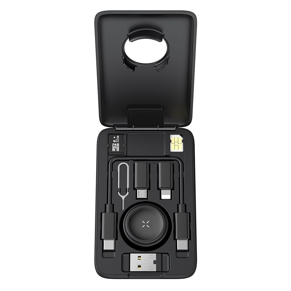 Incarcator Wireless cu Organizator McDodo CH-2440 8in1 pentru Apple Watch Series, Negru