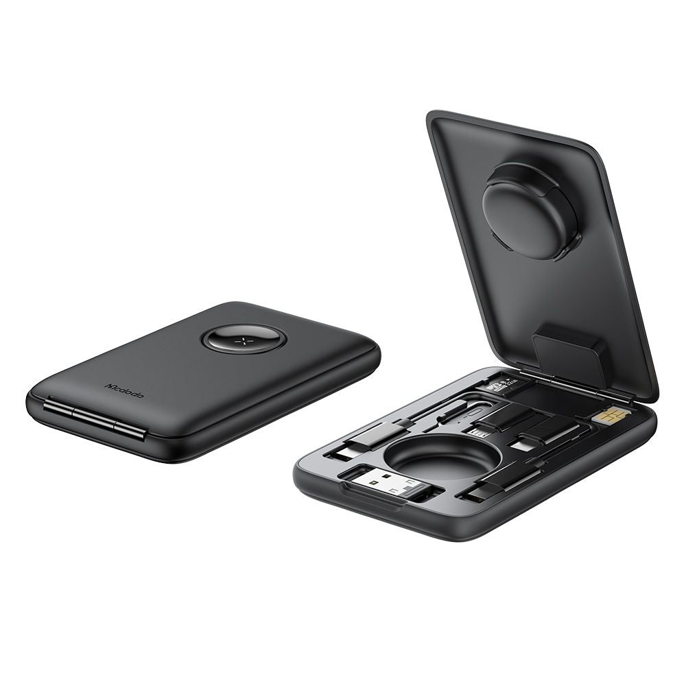 Incarcator Wireless cu Organizator McDodo CH-2440 8in1 pentru Apple Watch Series, Negru