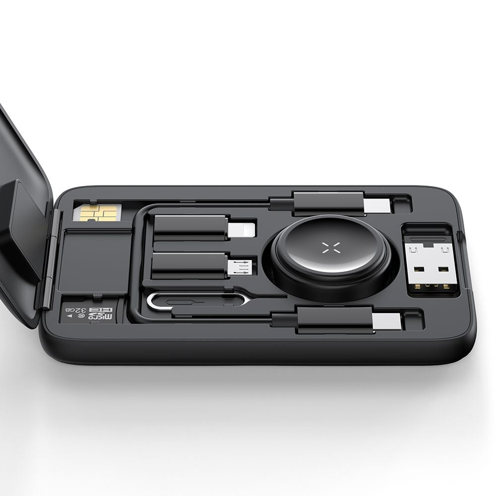 Incarcator Wireless cu Organizator McDodo CH-2440 8in1 pentru Apple Watch Series, Negru