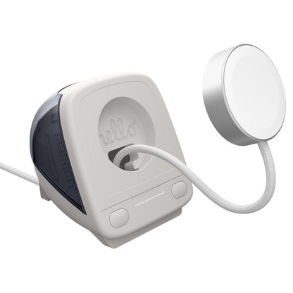 Suport Spigen C1 Classic pentru Incarcator Wireless Apple Watch Series, Gri AMP09340