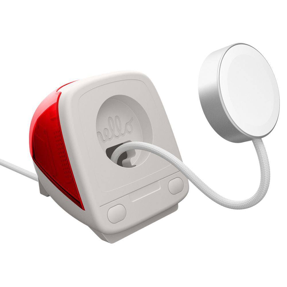 Suport Spigen C1 Classic pentru Incarcator Wireless Apple Watch Series, Rosu AMP09341