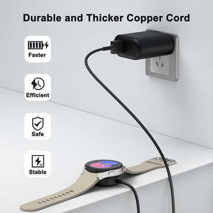 Incarcator Wireless Techsuit TSC12 pentru Samsung Galaxy Watch Series, USB-A, Negru