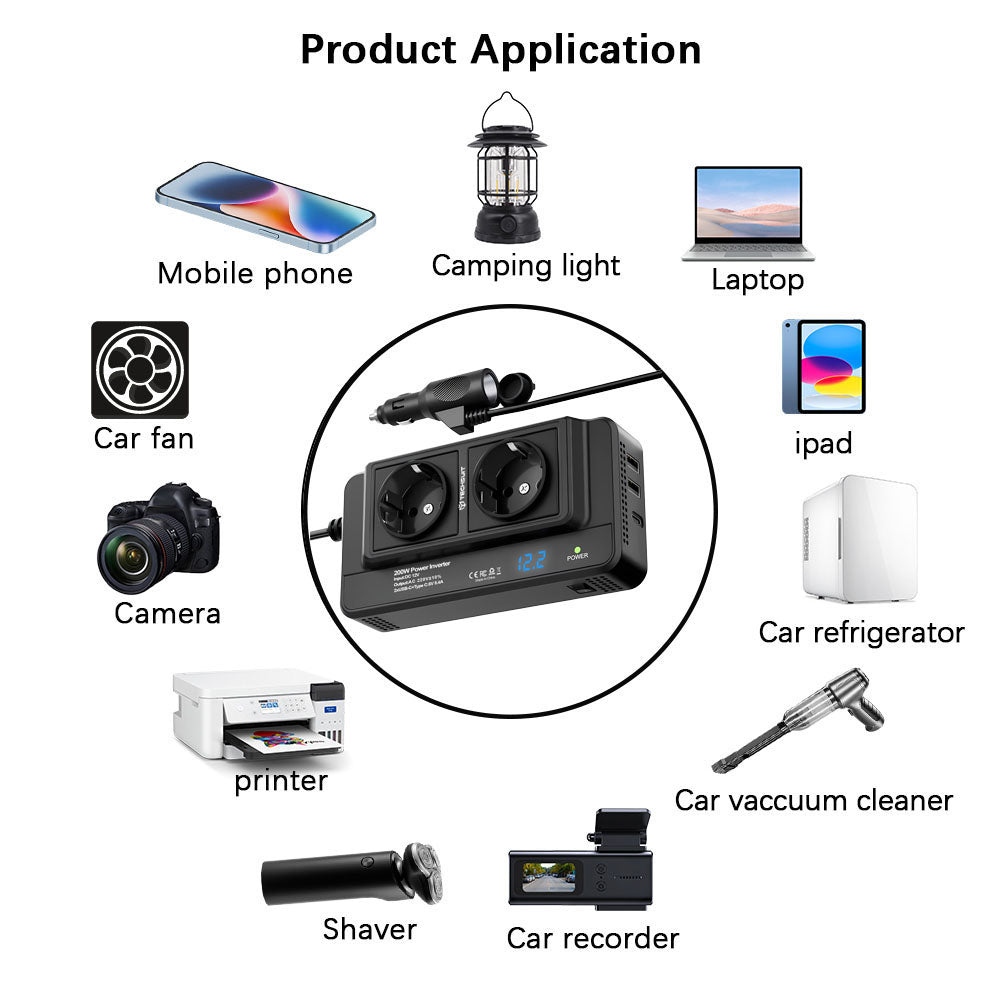 Invertor Electric Auto Techsuit PowerDriveX, 200W