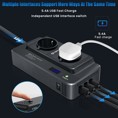 Invertor Electric Auto Techsuit PowerDriveX, 200W