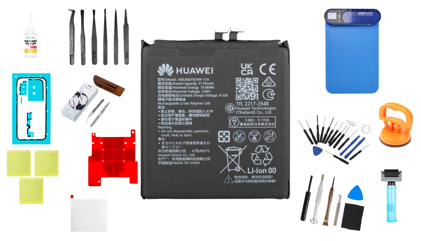 Kit Acumulator HB536975EXW-11A pentru Huawei Pura 80 Ultra Service Pack si Instrumente Service Dedicate