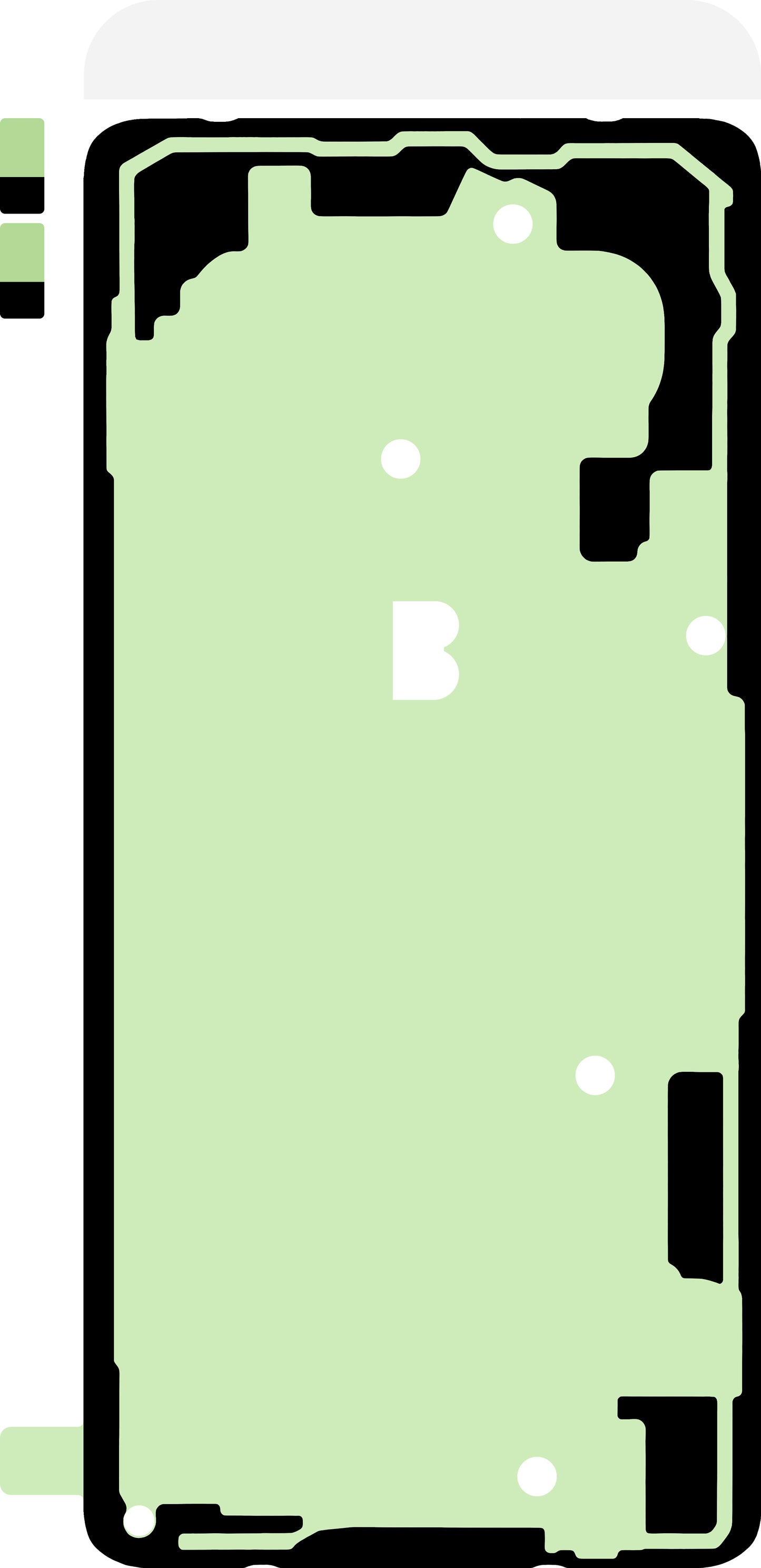 Kit Adeziv Capac Baterie Samsung Galaxy S10+ G975, Service Pack GH82-18801A