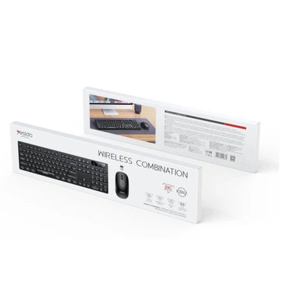 Kit Tastatura si Mouse Wireless Yesido KB42, Negru