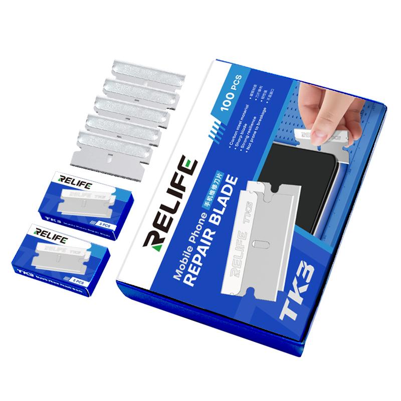 Lama Rezerva Relife TK3 pentru instrument de indepartat adeziv UV / OCA, Set 100 bucati