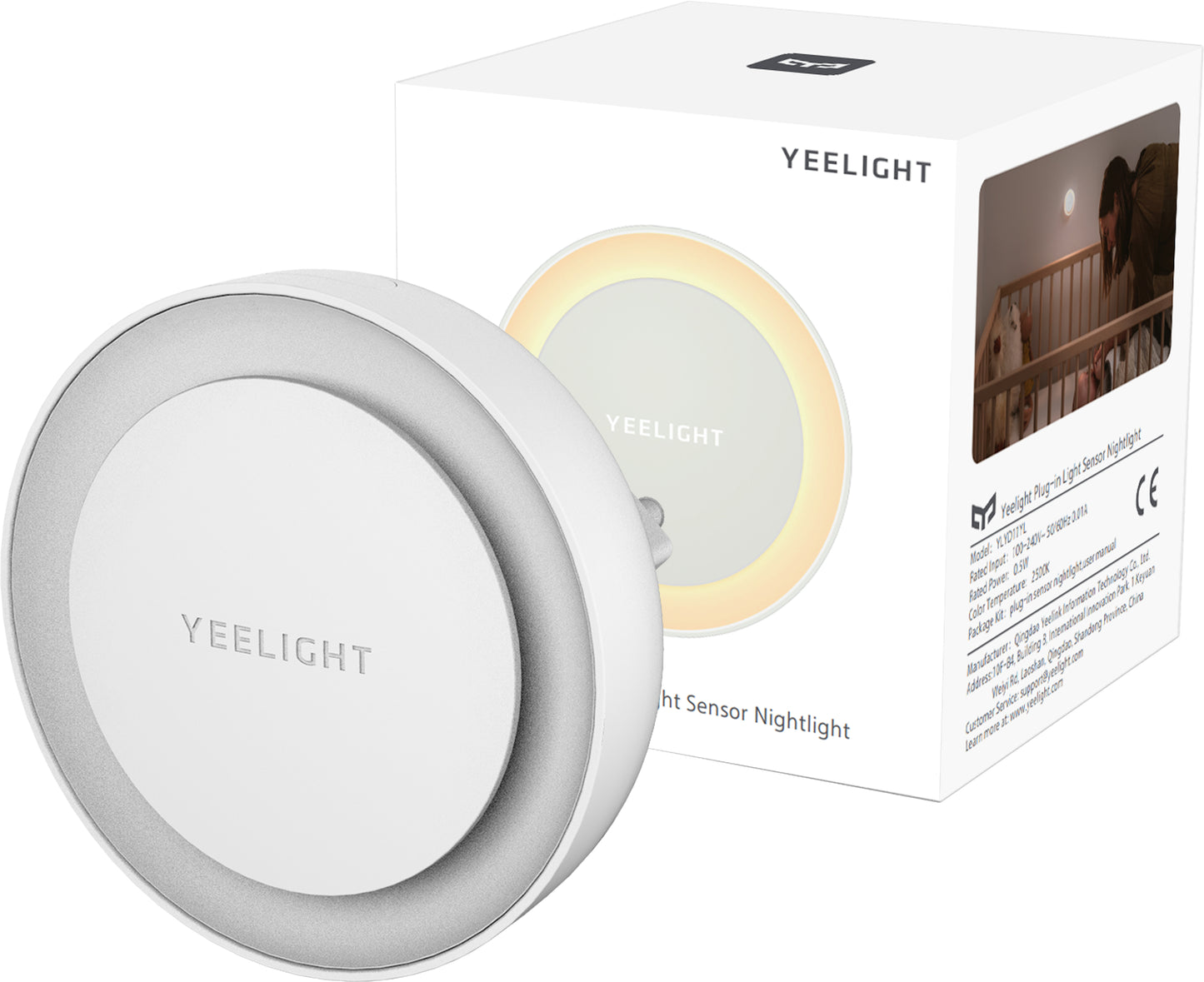 Lampa Led Veghe Yeelight Plug-in Nightlight, 0.5W, 2500K, Senzor, Versiune UK, Alba, Resigilata YLYD11YL