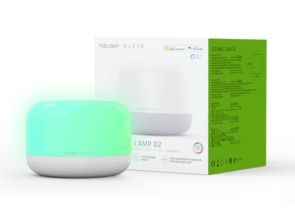 Lampa Led Veghe Yeelight D2 by Razer, Wi-Fi, 5W, 1700K - 6500K, 240lm, RGB, Alba, Resigilata YLCT01YL
