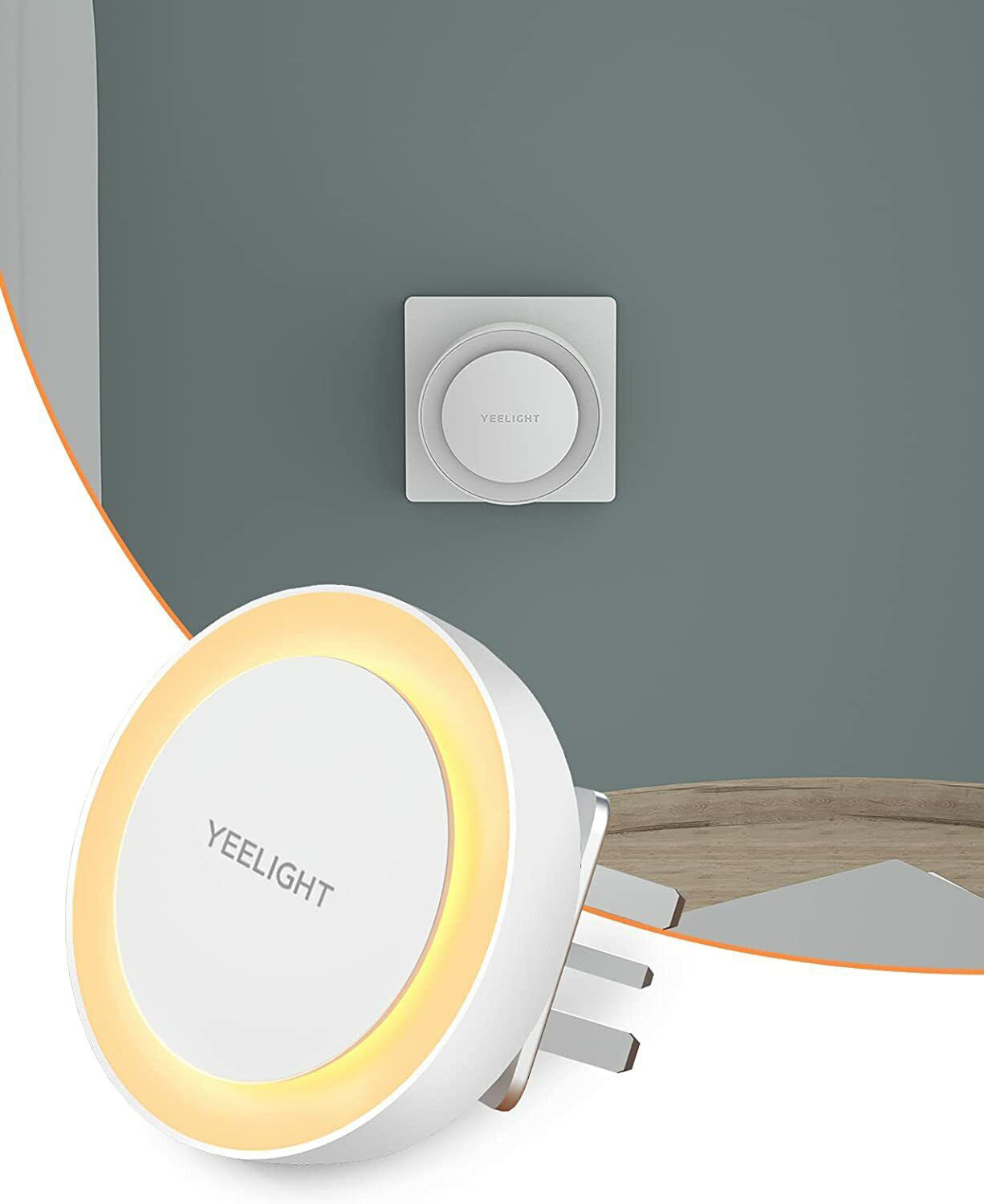Lampa Led Veghe Yeelight Plug-in Nightlight, 0.5W, 2500K, Senzor, Versiune UK, Alba YLYD11YL