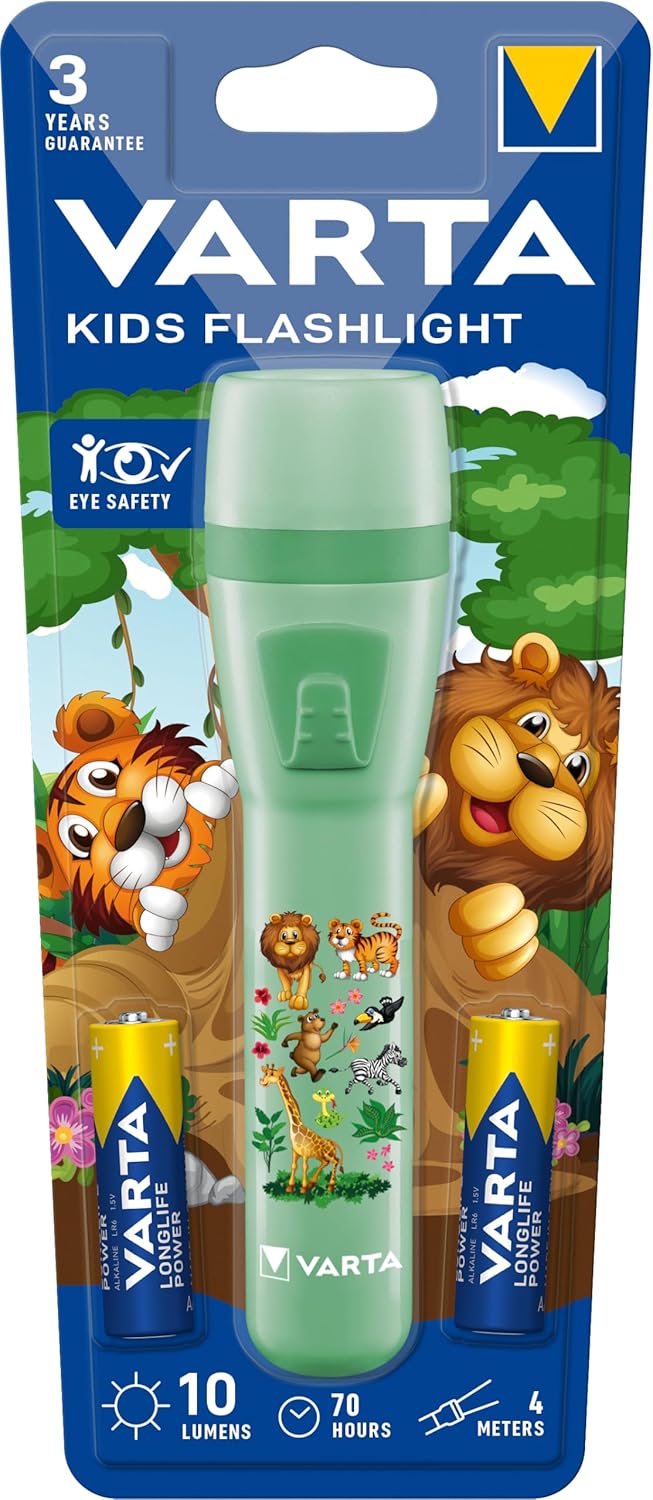 Lanterna LED Varta Kids Flashlight, 10lm, Verde