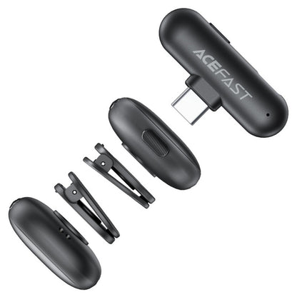 Lavaliera Acefast R1, USB-C, Set 2 bucati, Neagra