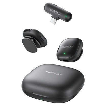 Lavaliera Acefast R1, USB-C, Set 2 bucati, Neagra