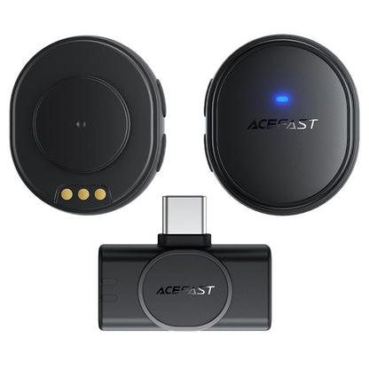 Lavaliera Acefast R3, USB-C, Set 2 bucati, Neagra