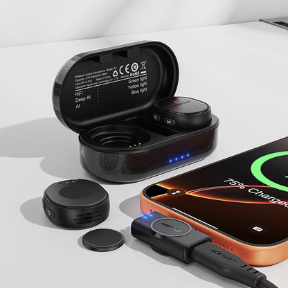 Lavaliera Acefast R3, USB-C, Set 2 bucati, Neagra