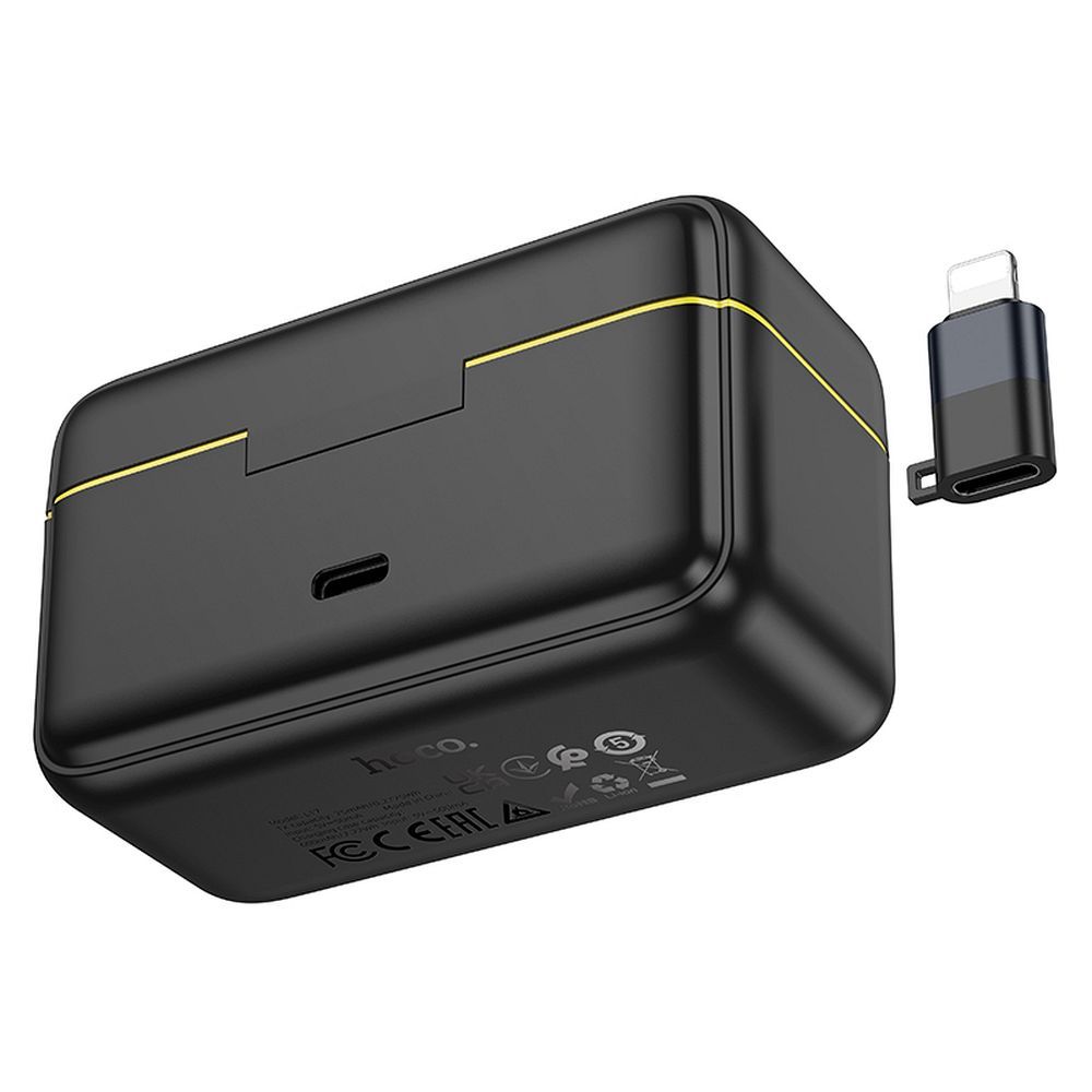 Lavaliera HOCO L17, USB-C / Lightning, Set 2 Bucati, Neagra