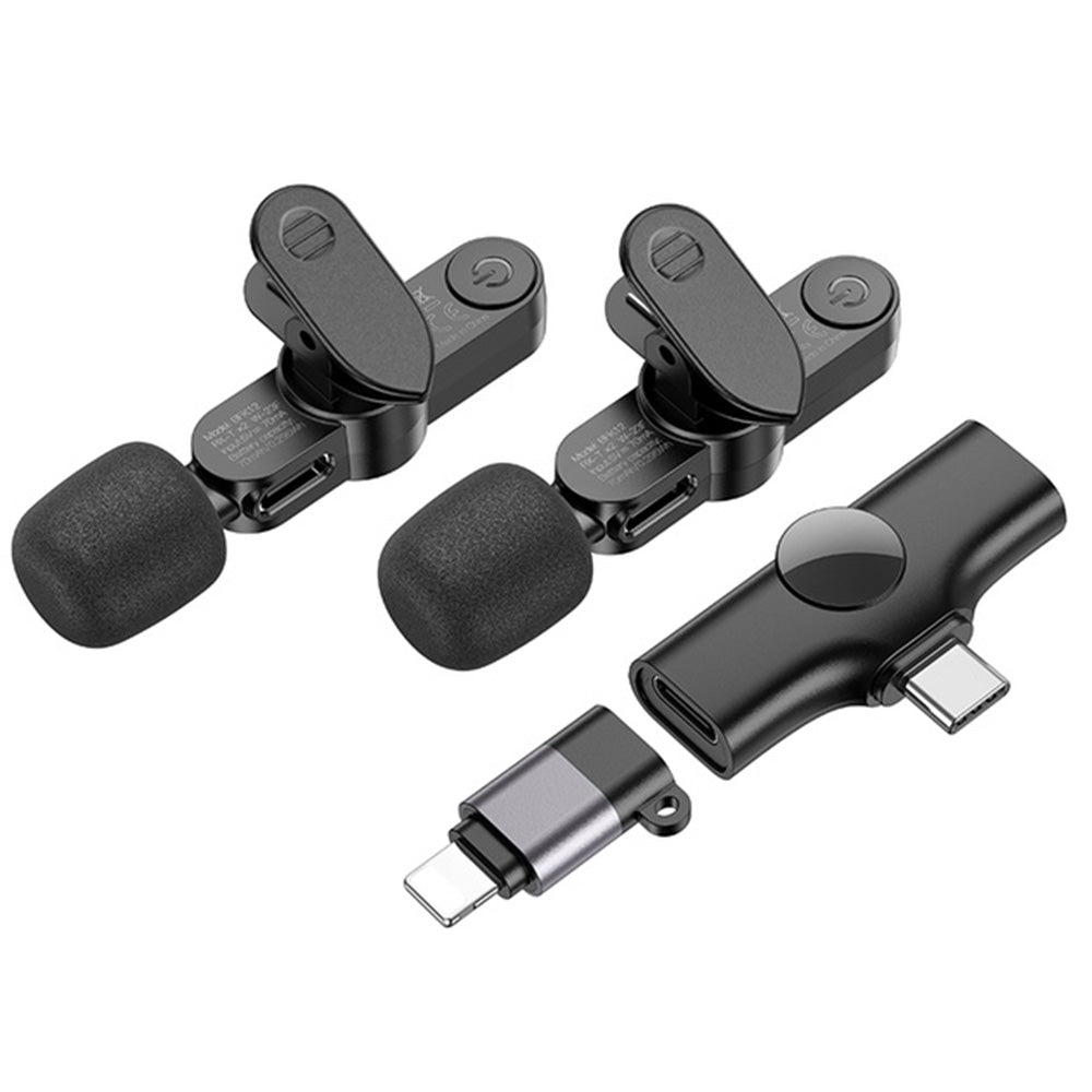 Lavaliera Borofone BFK12 Trophy, USB-C / Lightning, Set 2 bucati, Negru