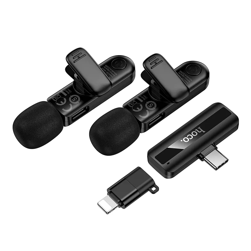 Lavaliera HOCO L20A, USB-C / Lightning, Set 2 bucati, Neagra