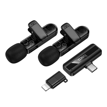 Lavaliera HOCO L20A, USB-C / Lightning, Set 2 bucati, Neagra