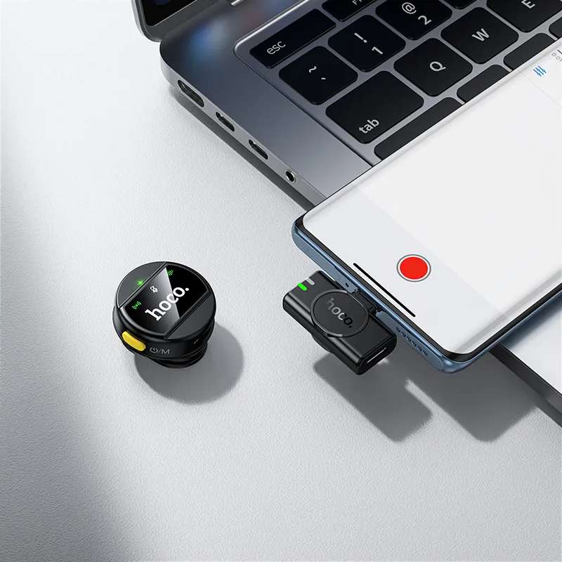 Lavaliera HOCO L21, USB-C, Neagra