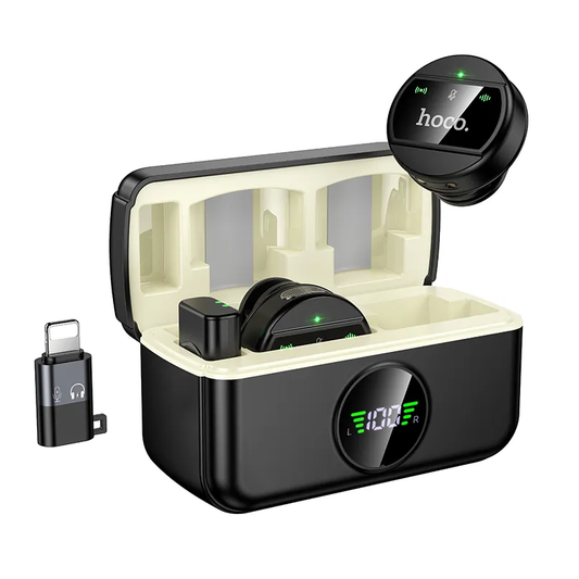 Lavaliera HOCO L22, USB-C / Lightning, Set 2 bucati, Neagra