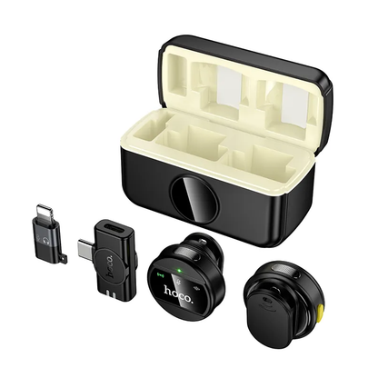 Lavaliera HOCO L22, USB-C / Lightning, Set 2 bucati, Neagra