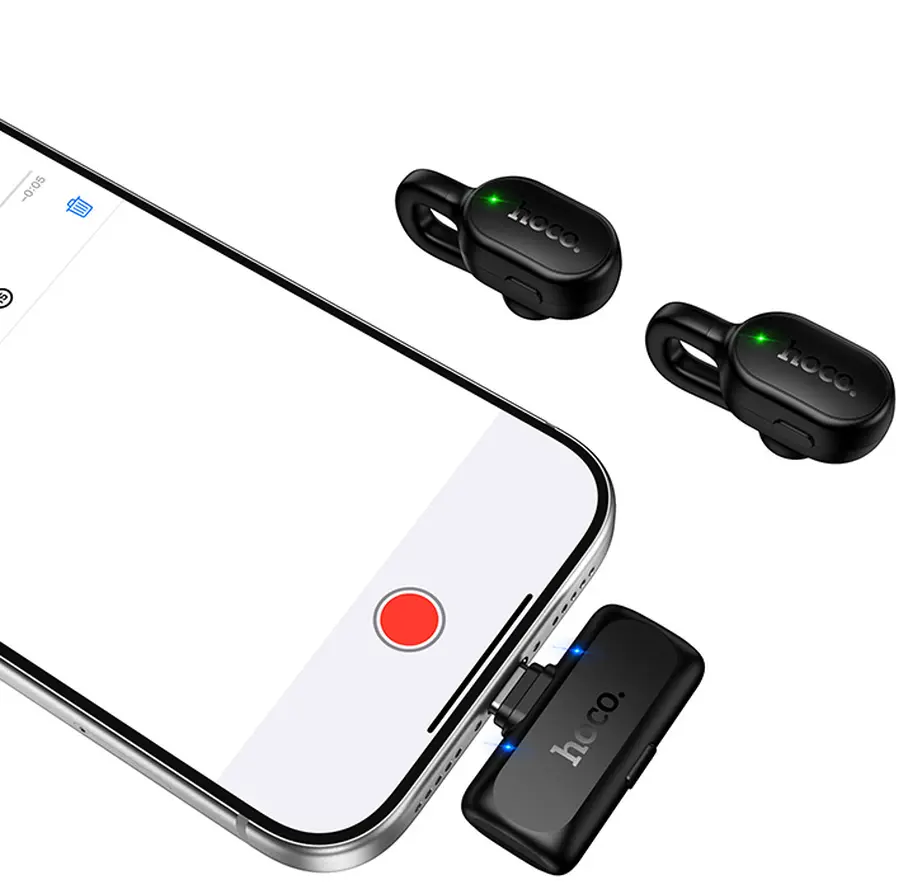 Lavaliera HOCO L27, USB-C, Set 2 bucati, Neagra