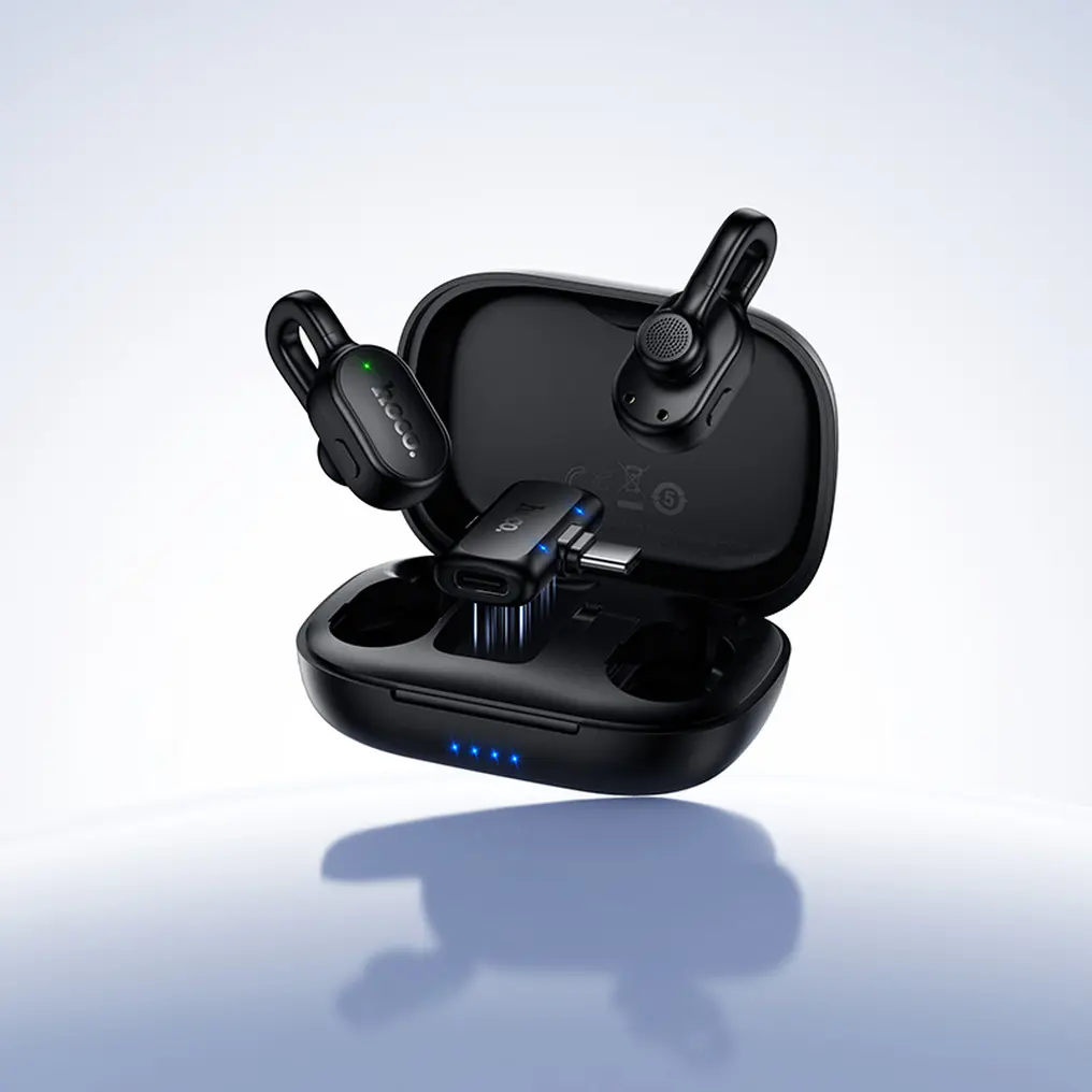 Lavaliera HOCO L27, USB-C, Set 2 bucati, Neagra