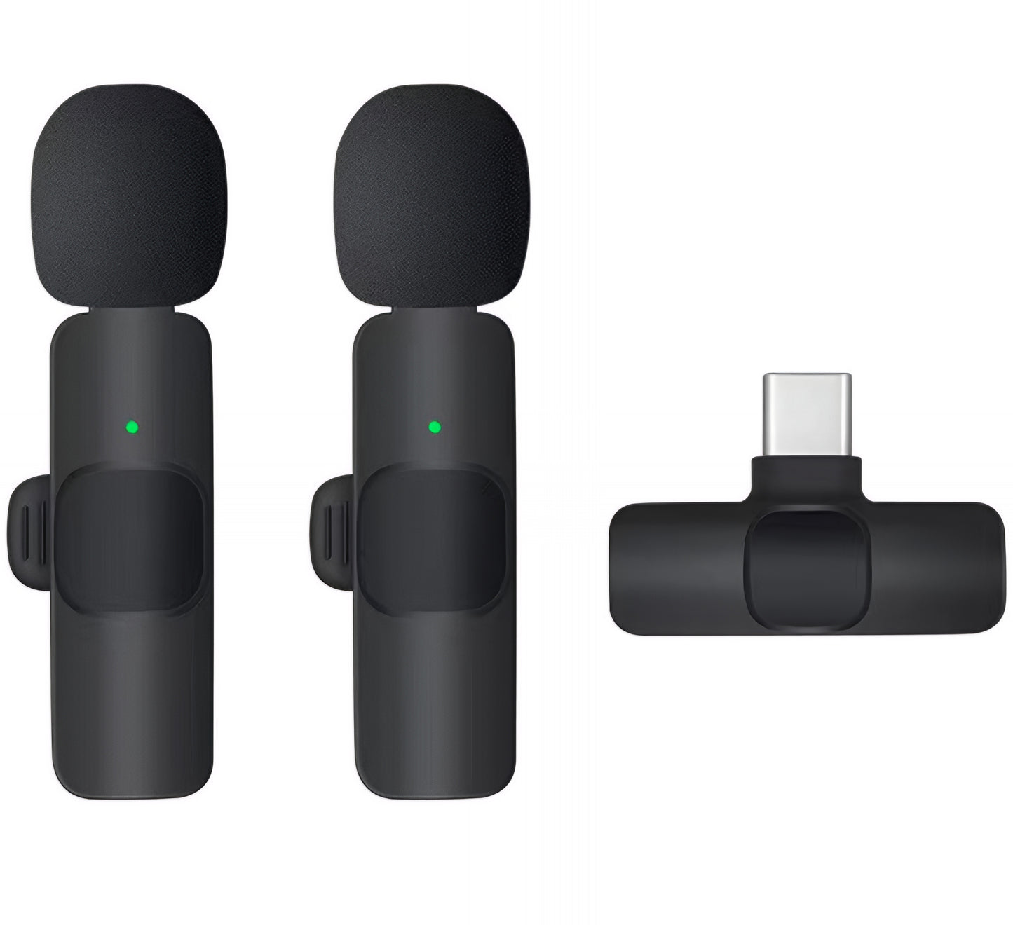 Lavaliera OEM K1, USB-C, Set 2 bucati, Neagra