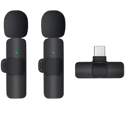 Lavaliera OEM K1, USB-C, Set 2 bucati, Neagra