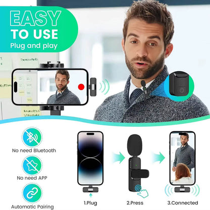 Lavaliera Techsuit LW2, USB-C, Set 2 bucati, Neagra