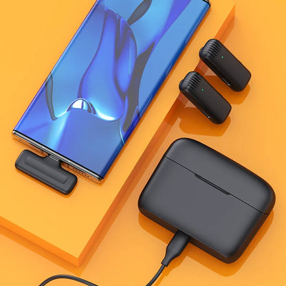 Lavaliera Techsuit LW4, USB-C, Set 2 bucati, Neagra