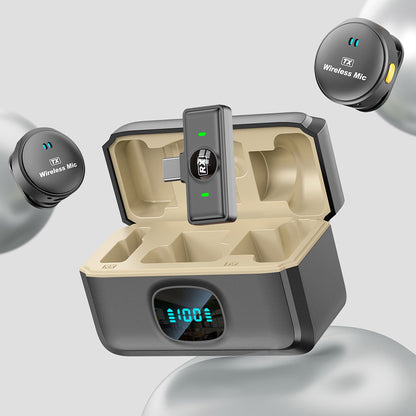 Lavaliera Techsuit LW5, USB-C, Set 2 bucati, Neagra