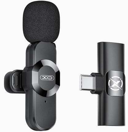 Lavaliera XO Design MC14 Dual, USB-C / Lightning, Set 2 bucati, Neagra