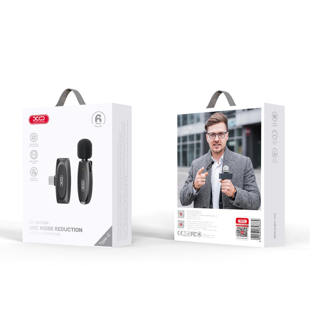 Lavaliera XO Design MKF08A, USB-C, Neagra