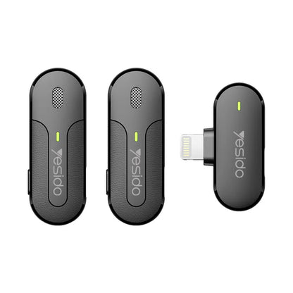 Lavaliera Yesido KR16, Lightning, Set 2 bucati, Neagra