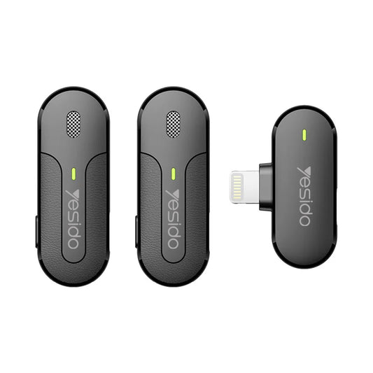 Lavaliera Yesido KR16, Lightning, Set 2 bucati, Neagra