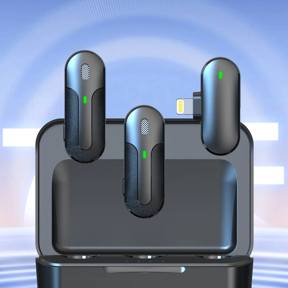 Lavaliera Yesido KR16, Lightning, Set 2 bucati, Neagra