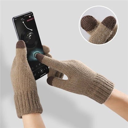 Manusi De Iarna Tactile Iwarm ST0016, Marime 22cm, Maro